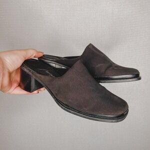 Liz Claiborne | Black‎ Slip On Comfort Heels Block 8.5